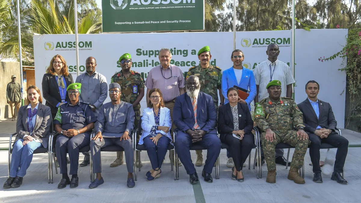 group of staff posing