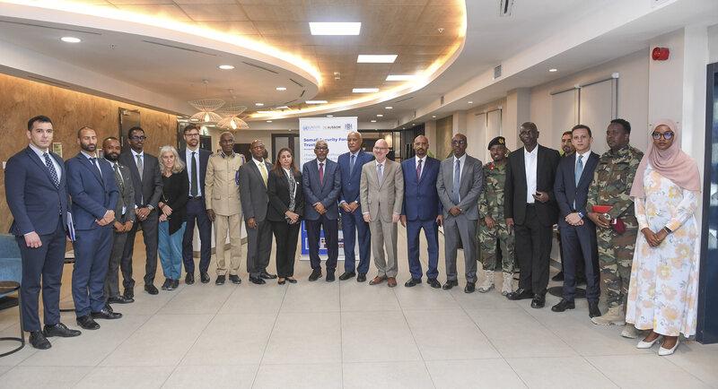 group of staff posing