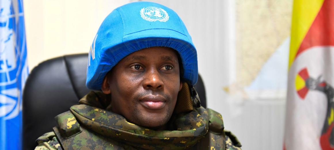 UN Photo/Ilyas Ahmed The Commander of the United Nations Guard Unit (UNGU) in Somalia, Colonel Stuart Agaba speaks during an interview in Mogadishu.